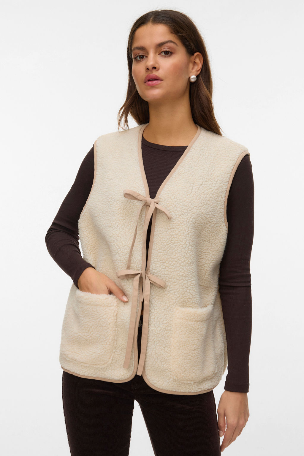 Cleo Short Waistcoat - Oatmeal