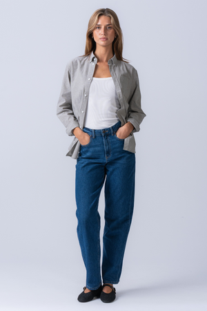 Boyfriend Oxford Shirt - Grey
