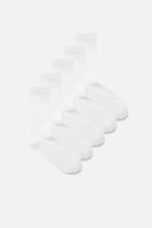 Κληρονομικές κάλτσες τένις 5 τεμ. - Λευκό - Γυναίκες