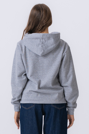 Basic Zip Hoodie - Γκρι
