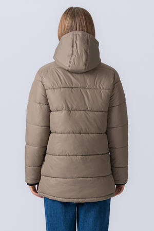 Long Puffer Jacket - Sand