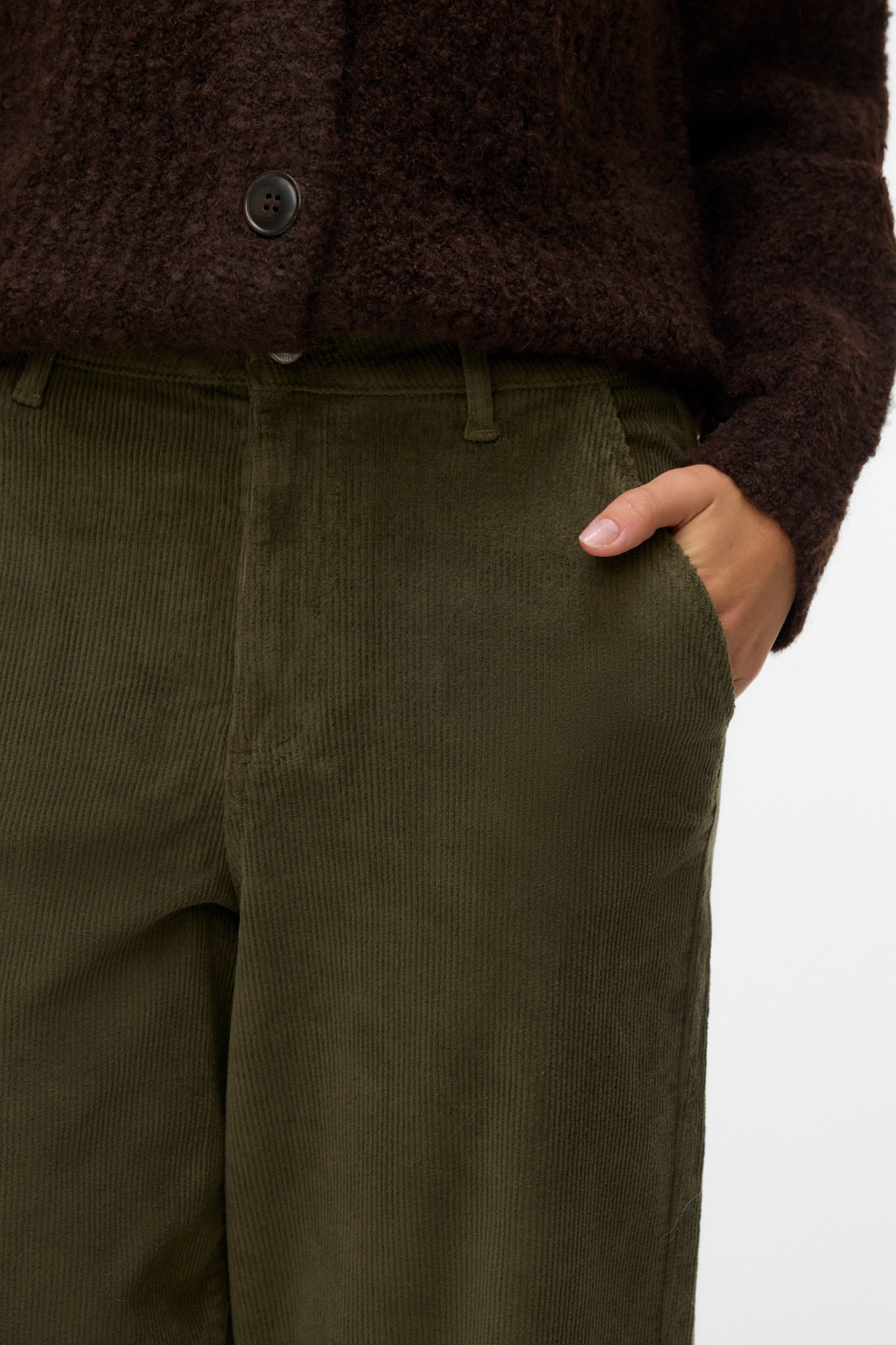 Margot ευρύ corduroy Pants - Φύλλο σταφυλιών
