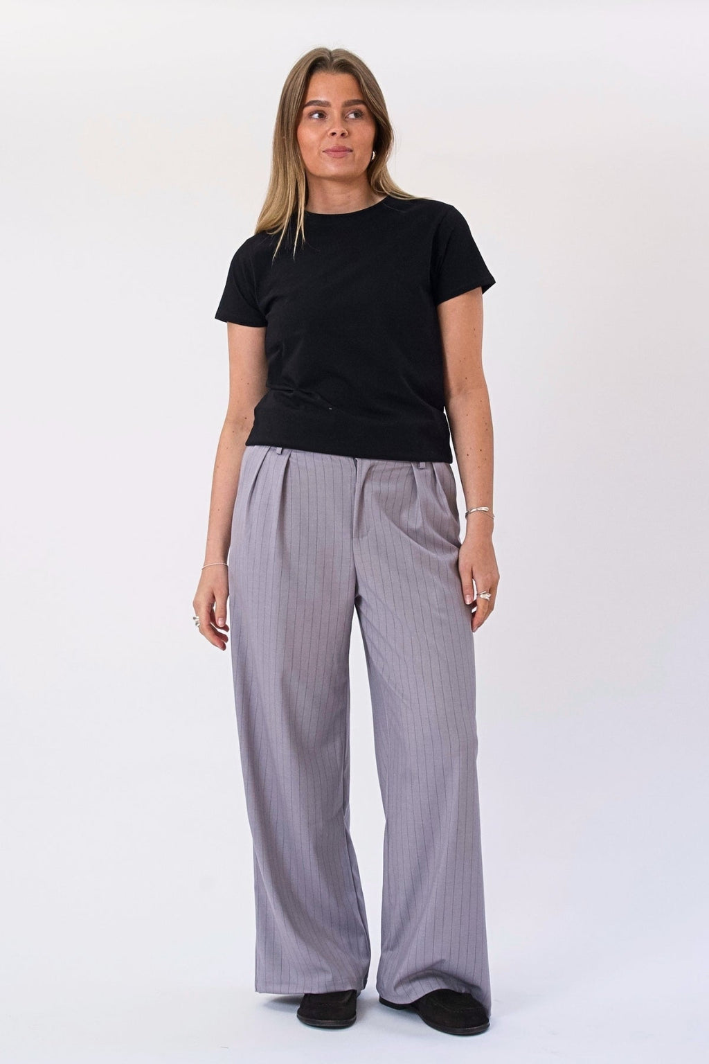 Paloma Pinstripe Pants - Γκρι
