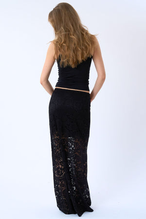 Amara Lace Maxi Φούστα - Μαύρη