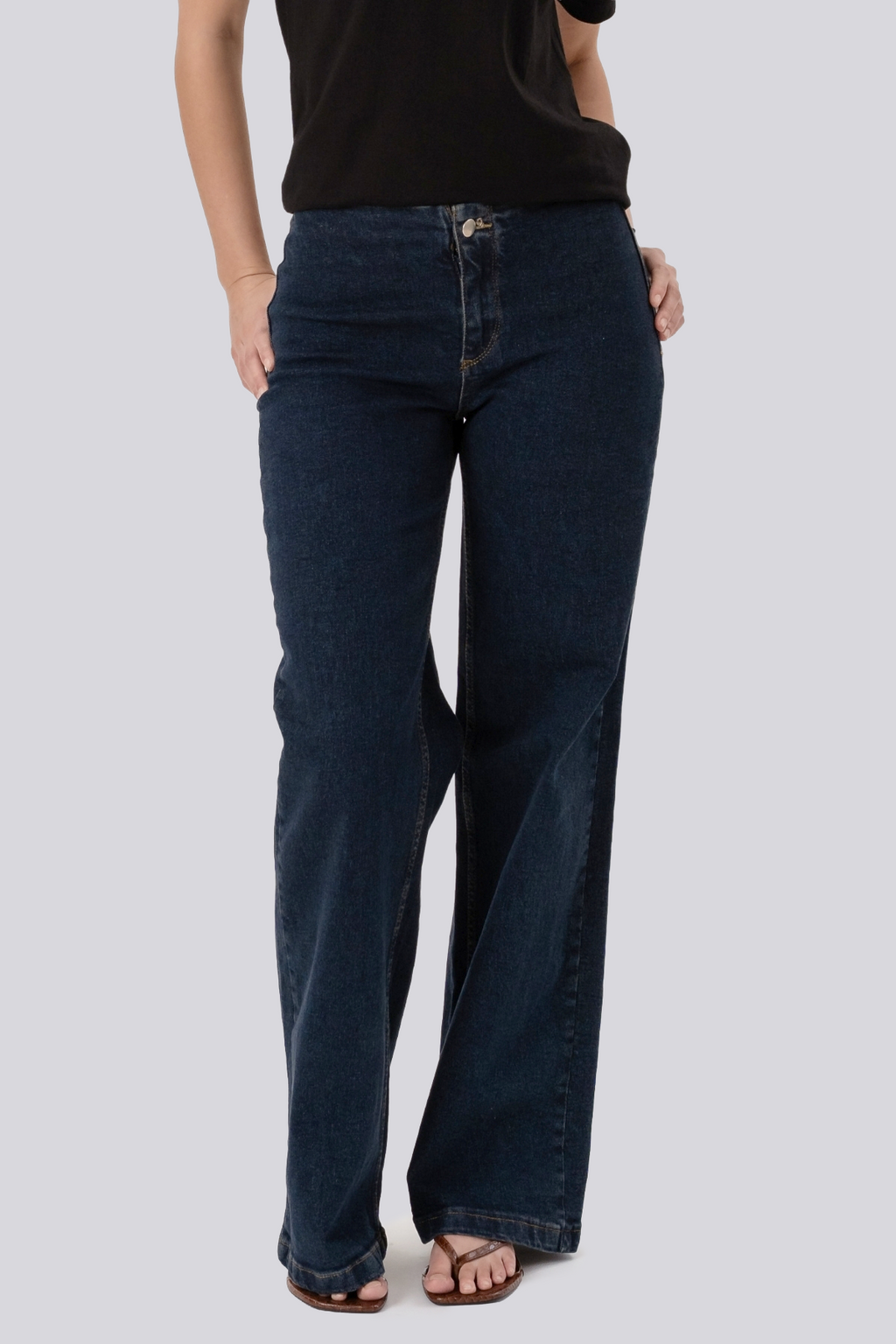 Miley Wide Jeans - Σκούρο Μπλε