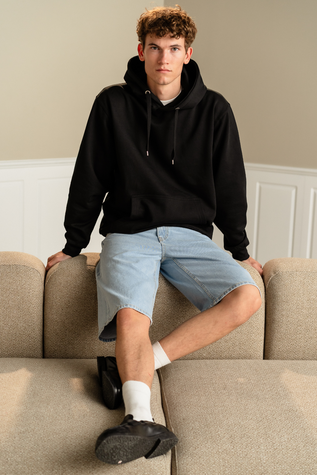 Denim Shorts Loose - Light Blue