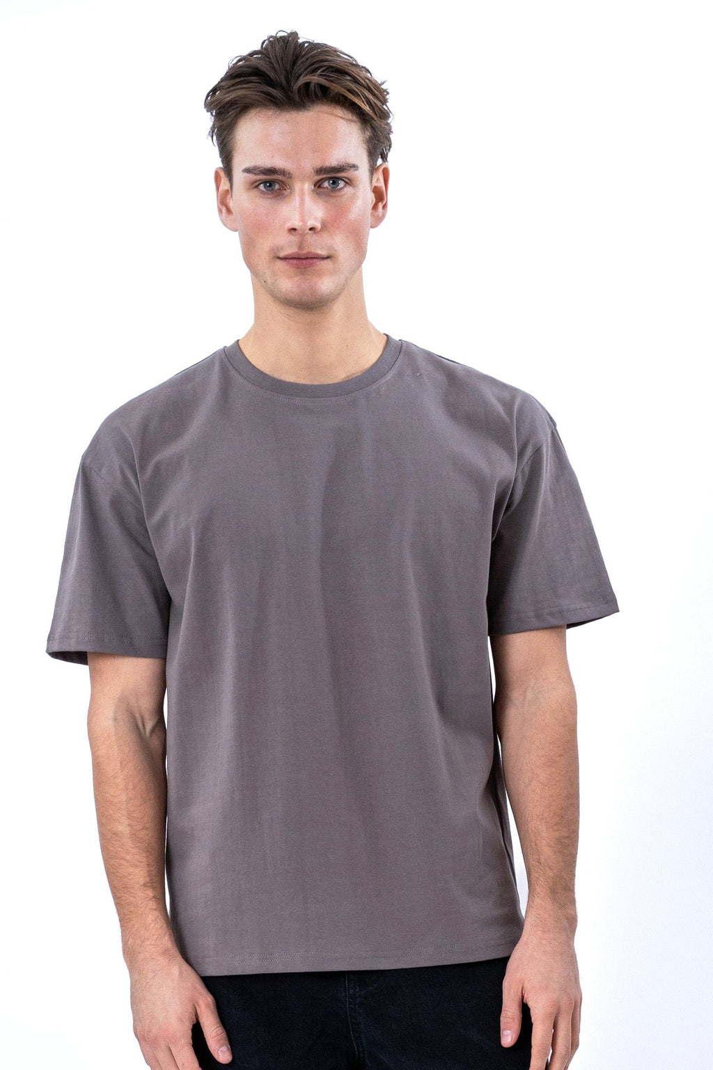 Boxy T-shirt - Σκούρο Γκρι