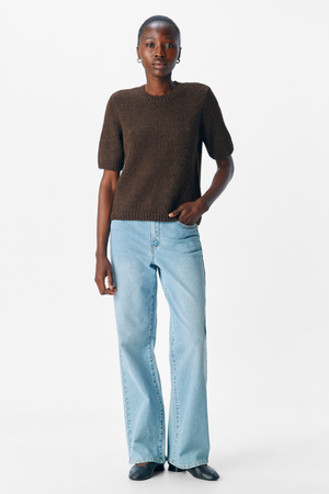 Aggia S/S Knit Pullover - Seal Brown