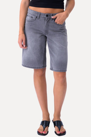 Denim Shorts - Grey