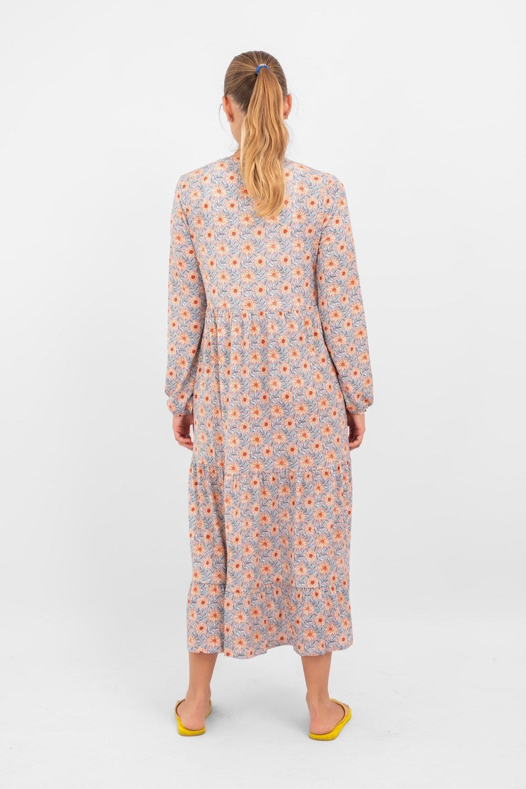 Φόρεμα με ανθοφορία Julia - μπλε