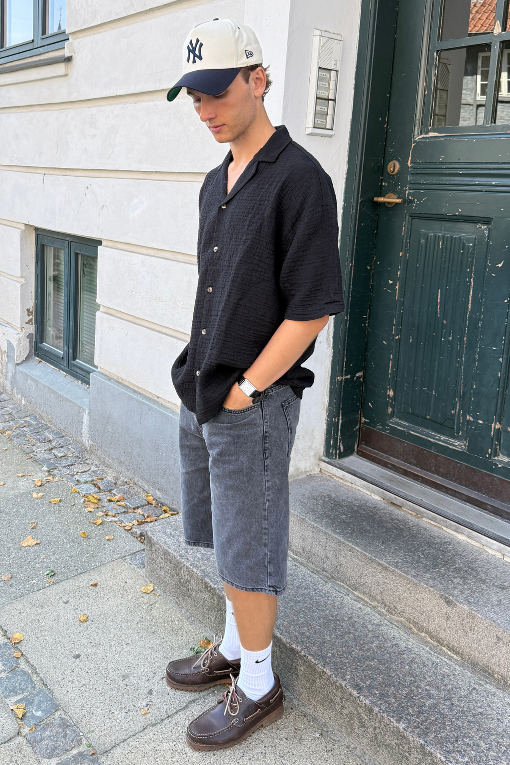 Πουκάμισο μικρού μανικιού - μαύρο