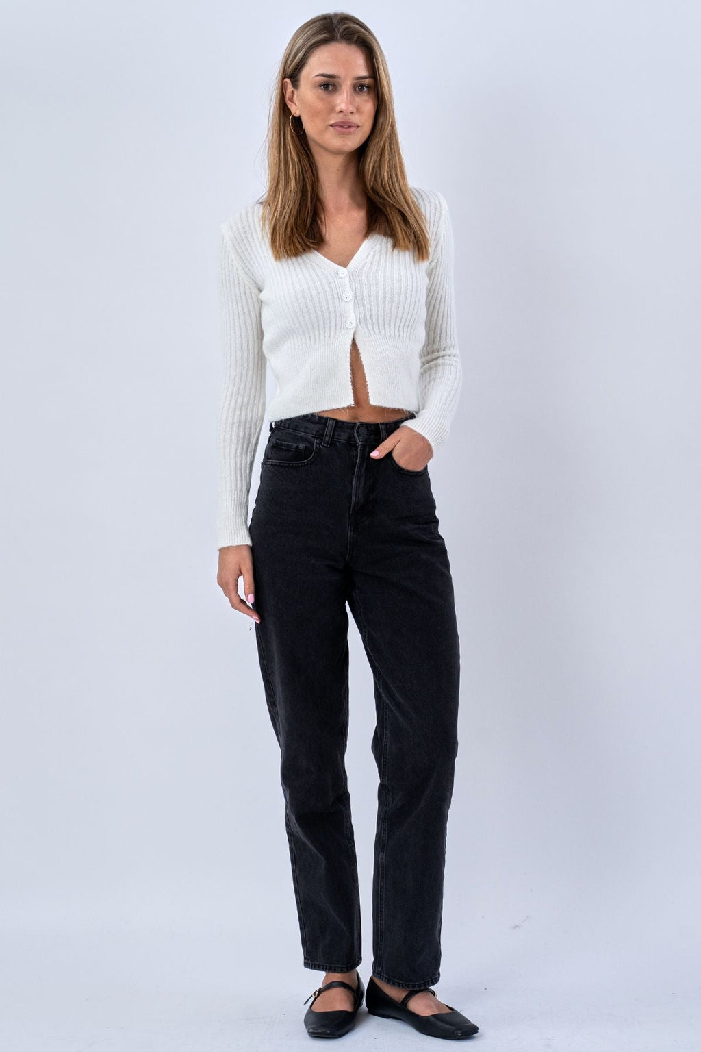 Nova Blouse Knit - White