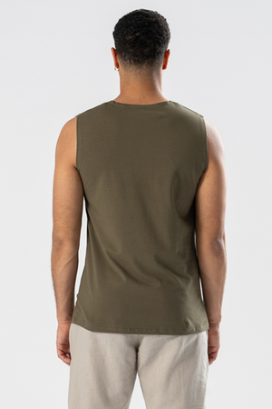 Sleeveless Tee - Olive