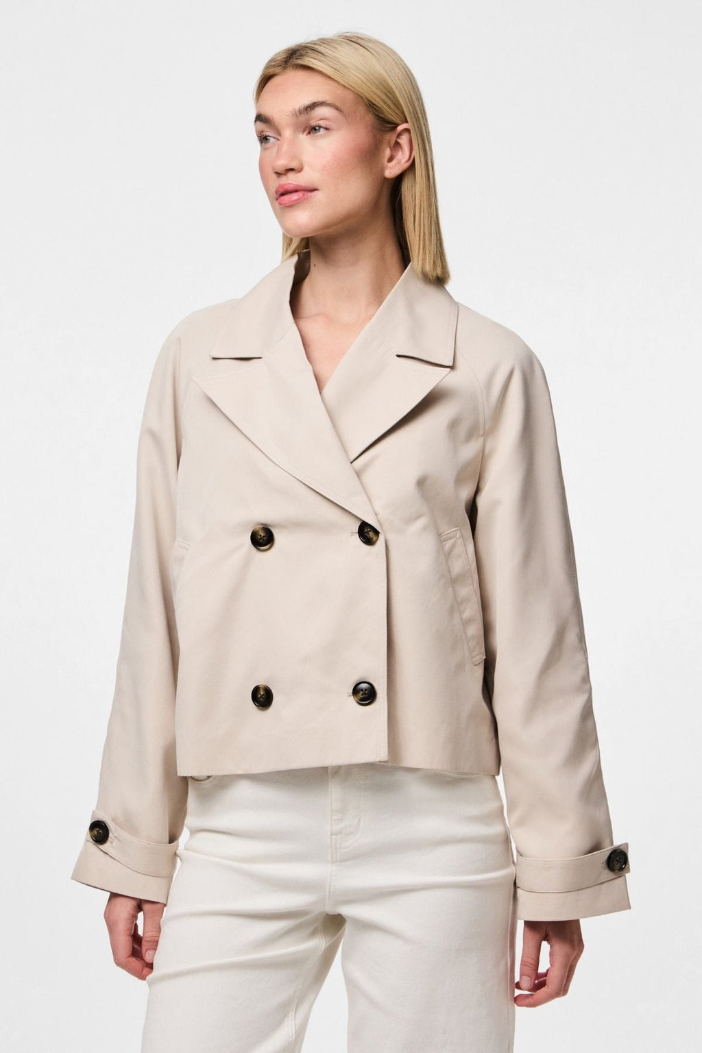 Scarlett Short Trenchcoat - Ασημένιο γκρι
