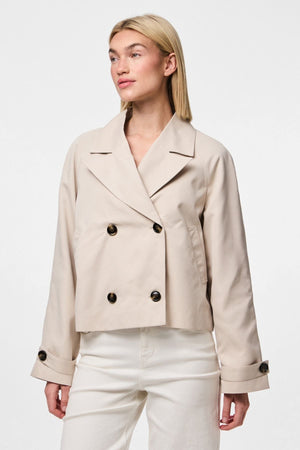 Scarlett Short Trenchcoat - Ασημένιο γκρι