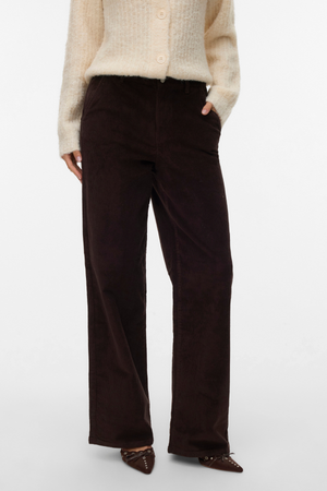 Margot Wide Corduroy Pants - Chocolate Torte