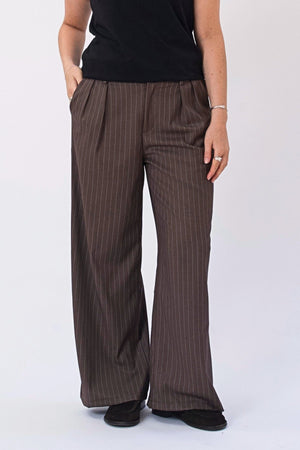 Paloma Pinstripe Pants - Καπνός