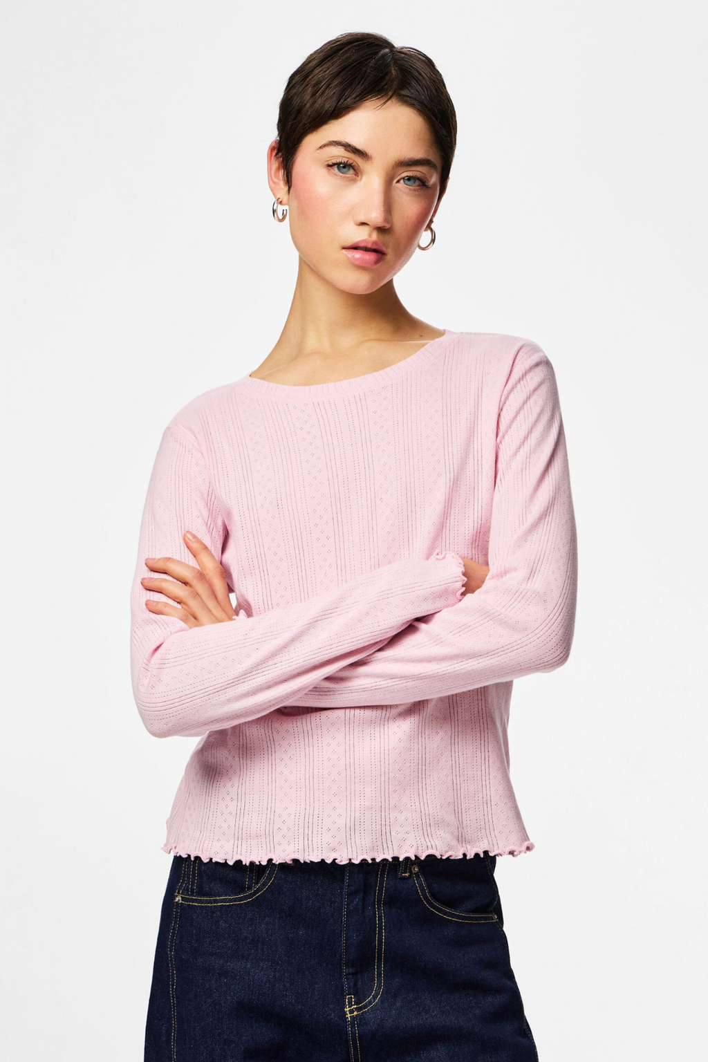 Marie O-Neck Top -  Roseate Spoonbill