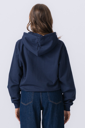 Basic Zip Hoodie - Ναυτικό