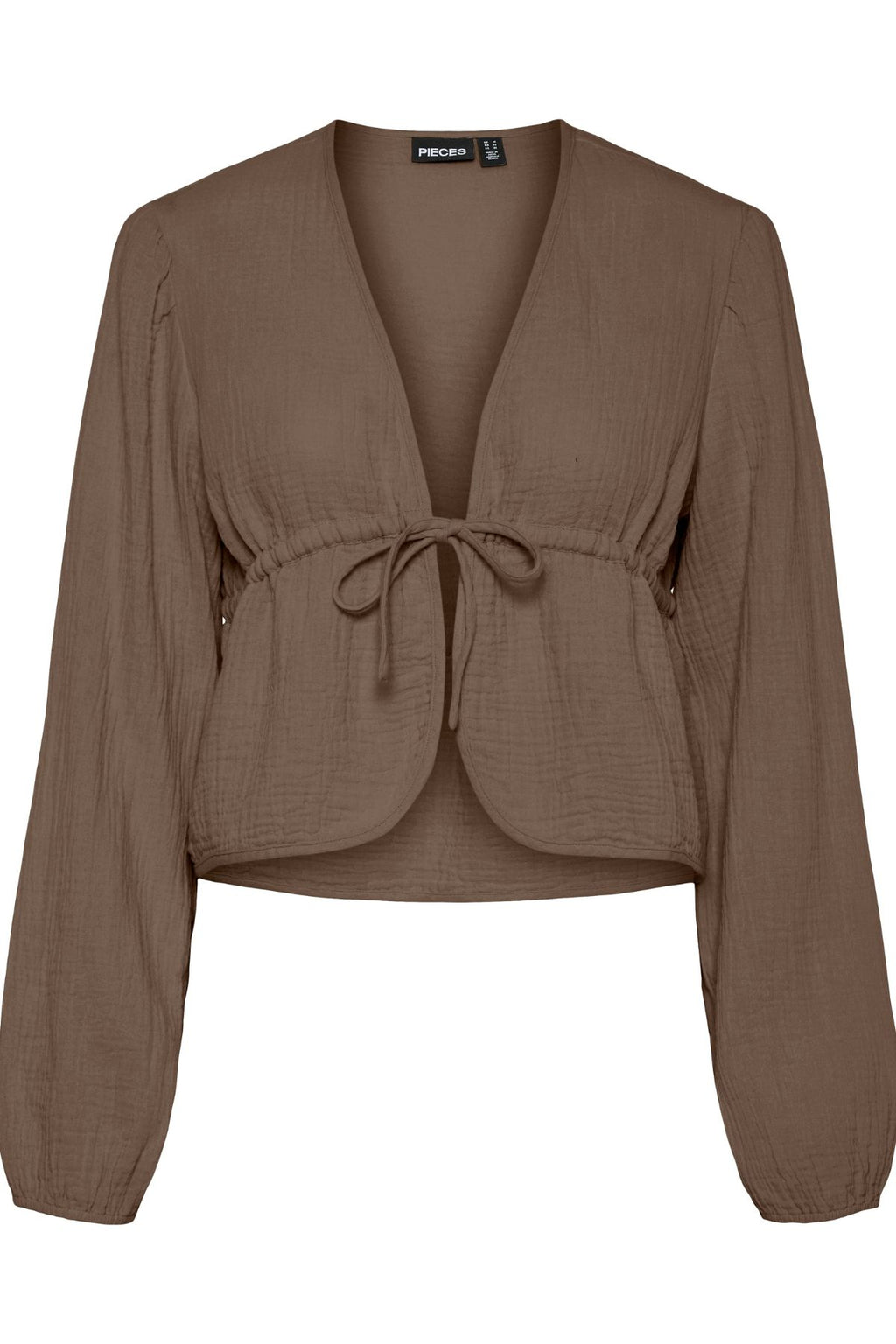 Sastina V-Neck Tie Top - Coffee Quartz