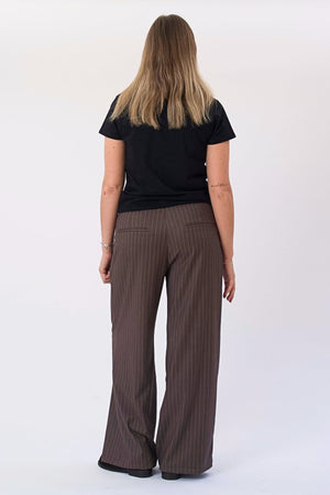 Paloma Pinstripe Pants - Καπνός