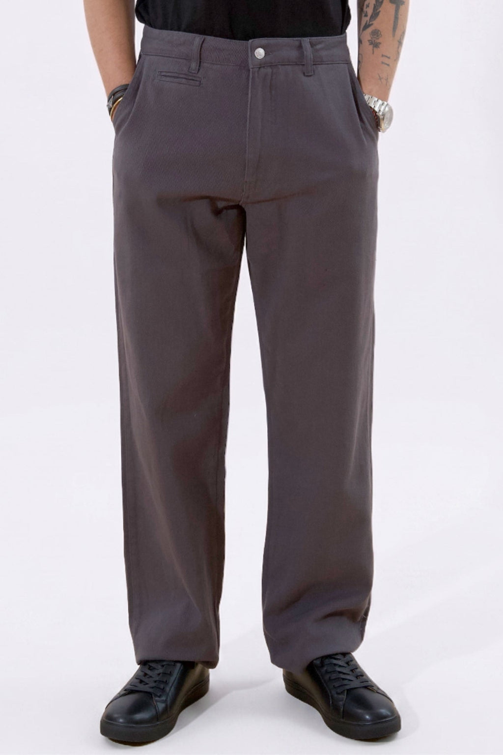 Straight Cotton Chino - Grey