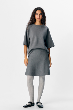 Reynard 2/4 Knit Pullover - Medium Grey Melange