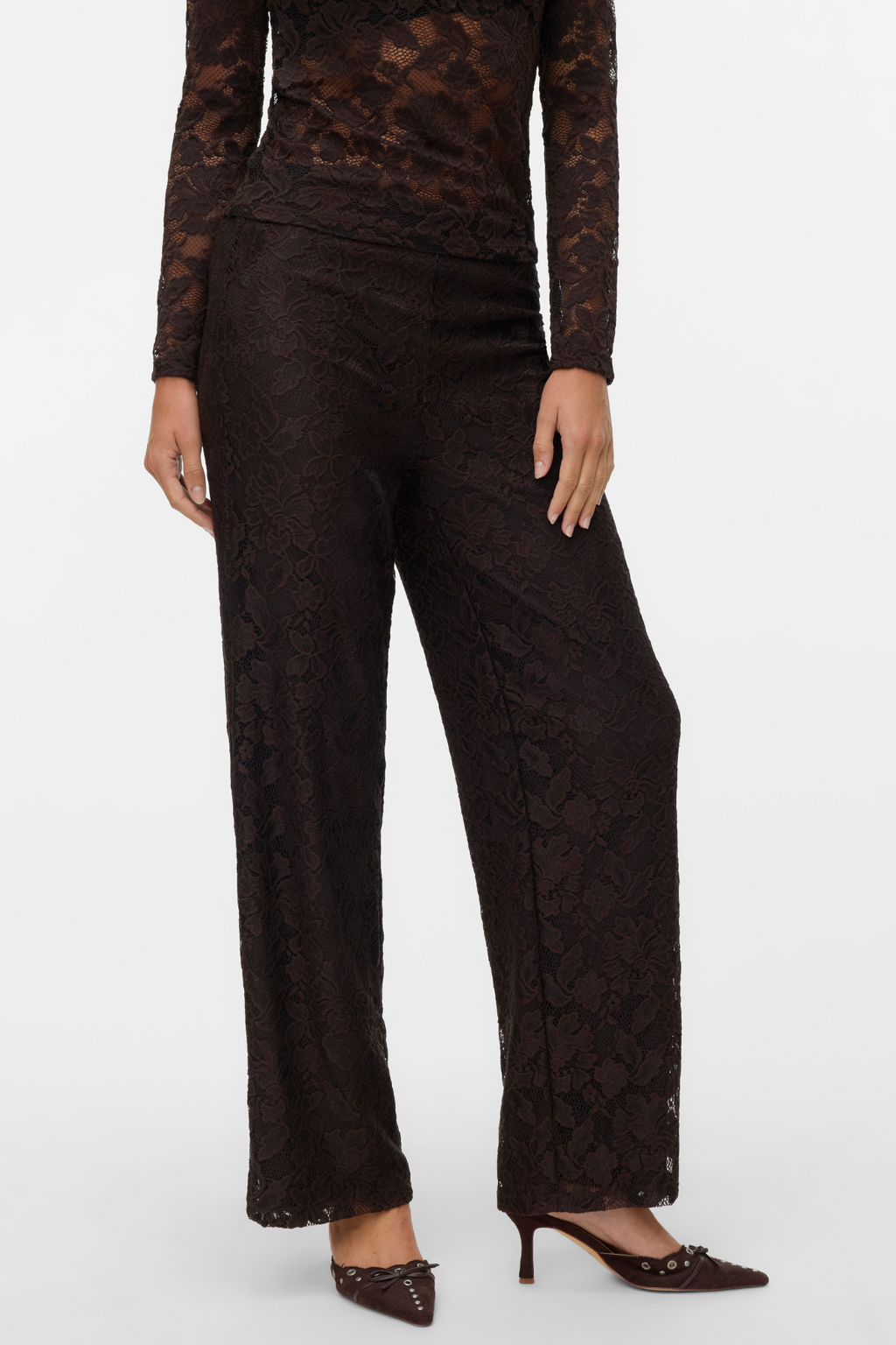 Neline Wide Pant - Σοκολάτα Torte