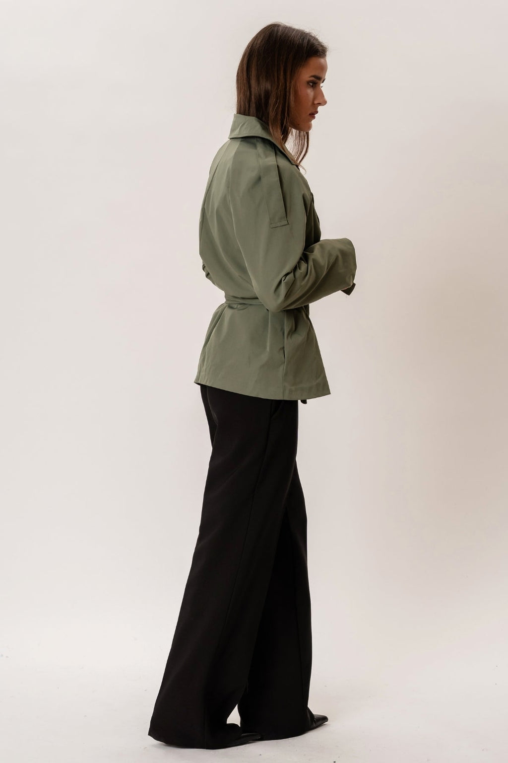 Sia Short Trenchcoat - Khaki