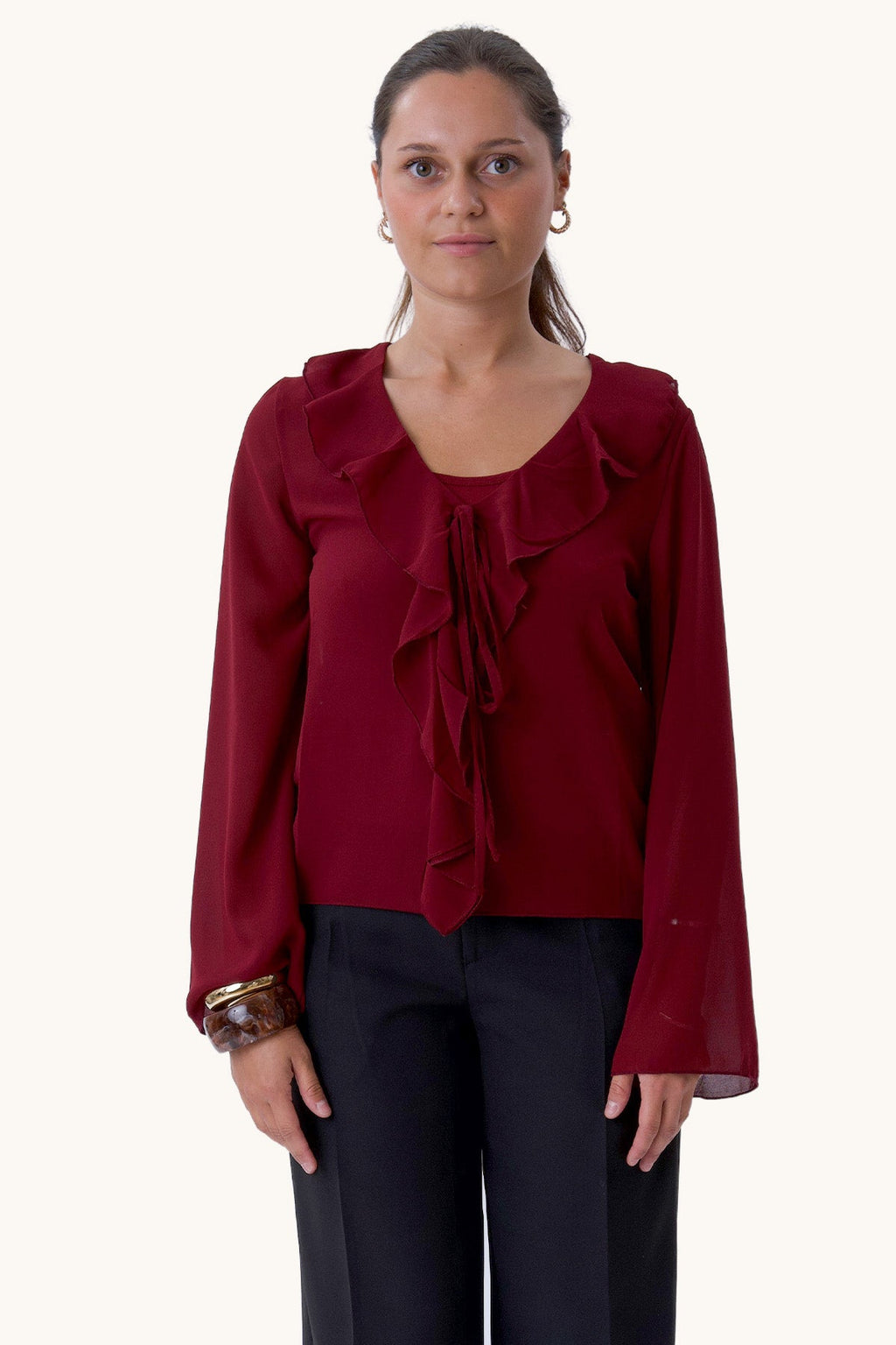Alba Blouse - Burgundy