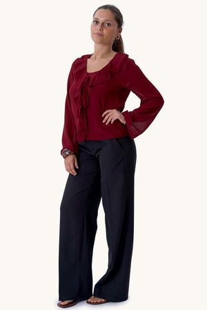 Alba Blouse - Burgundy