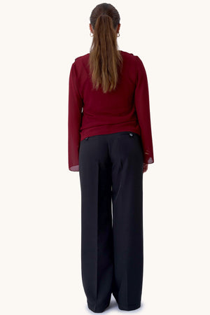 Alba Blouse - Burgundy