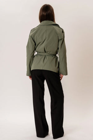Sia Short Trenchcoat - Khaki