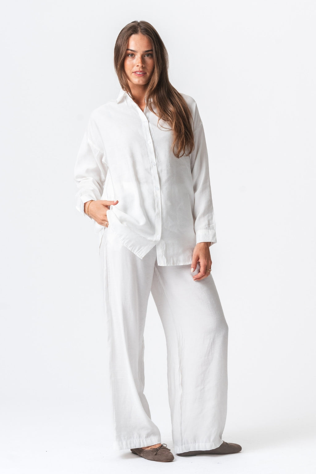 Mia Pants + Mia Shirt (White) – Package Deal