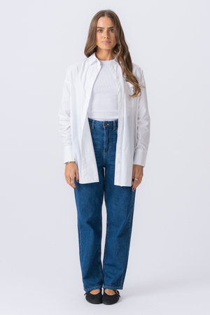 Υπερμεγέθη πουκάμισο - λευκό