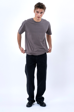 Boxy T-shirt - Σκούρο Γκρι
