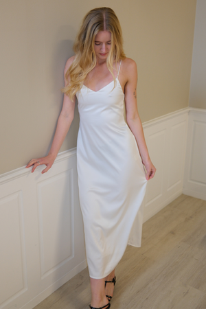 Elina Strap Dress - Λευκό