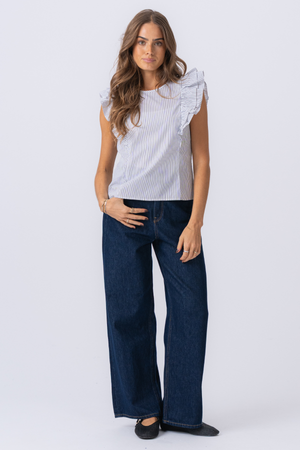 Aila Top - Snow White / Black