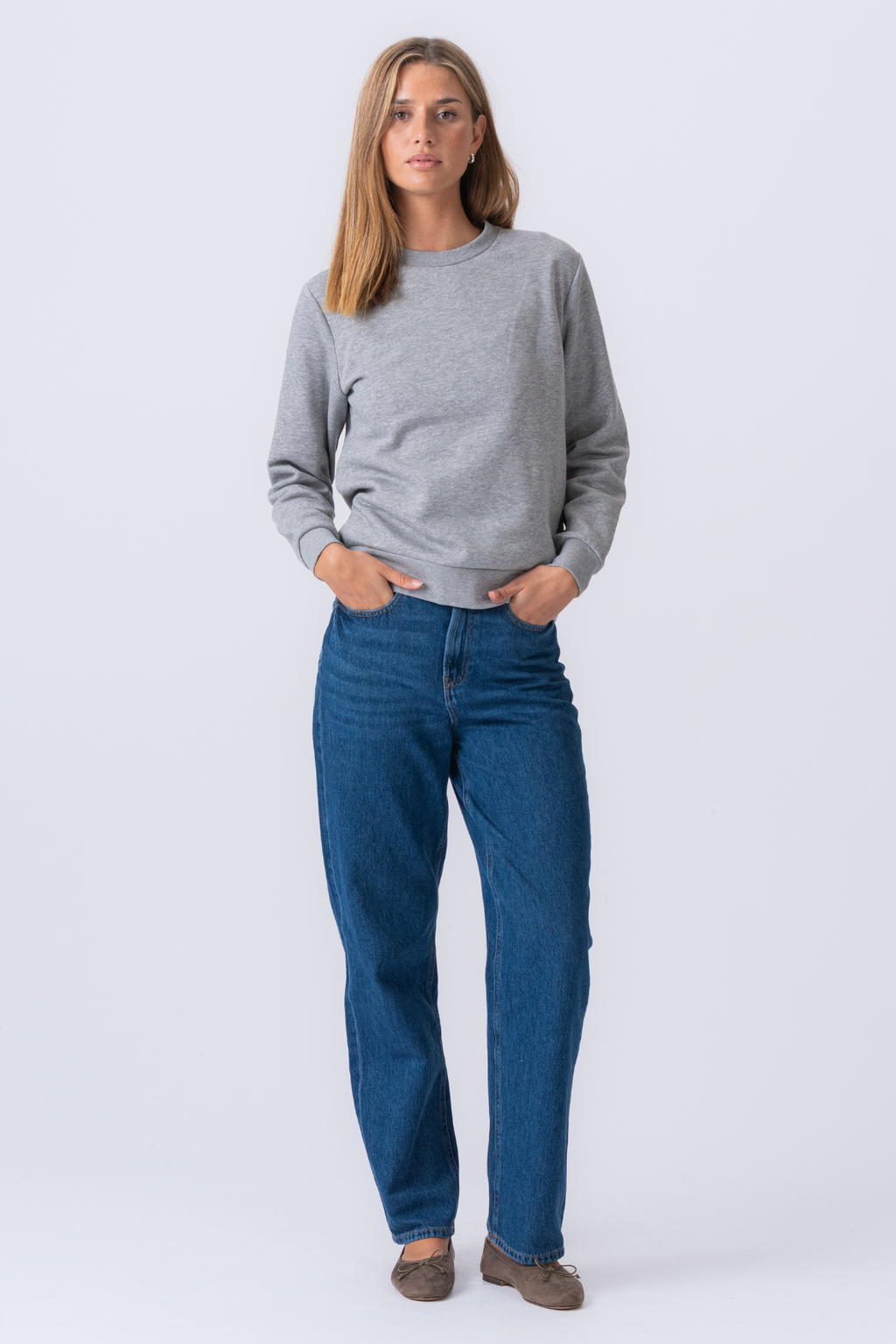 Essential Crewnneck - Grey Melange