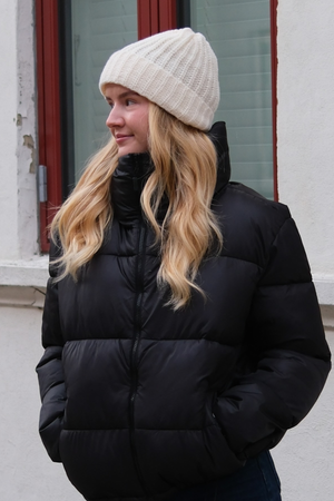 Ribbed Beanie - Light Beige