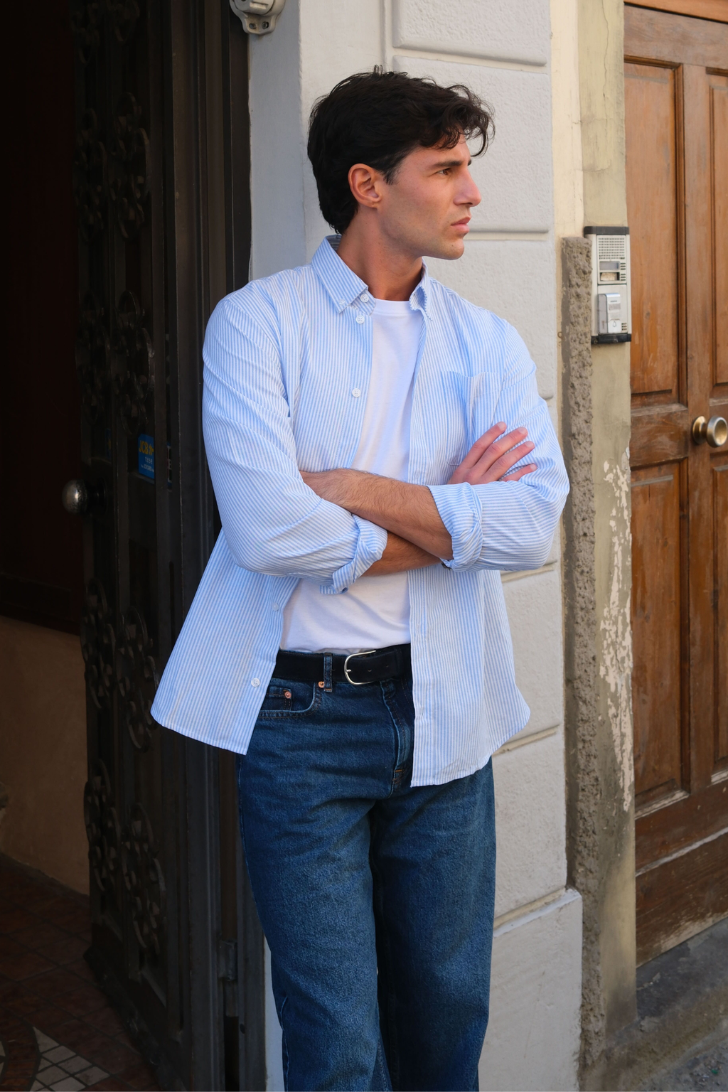 Χαλαρά τζιν προσαρμογής - σκούρο μπλε denim