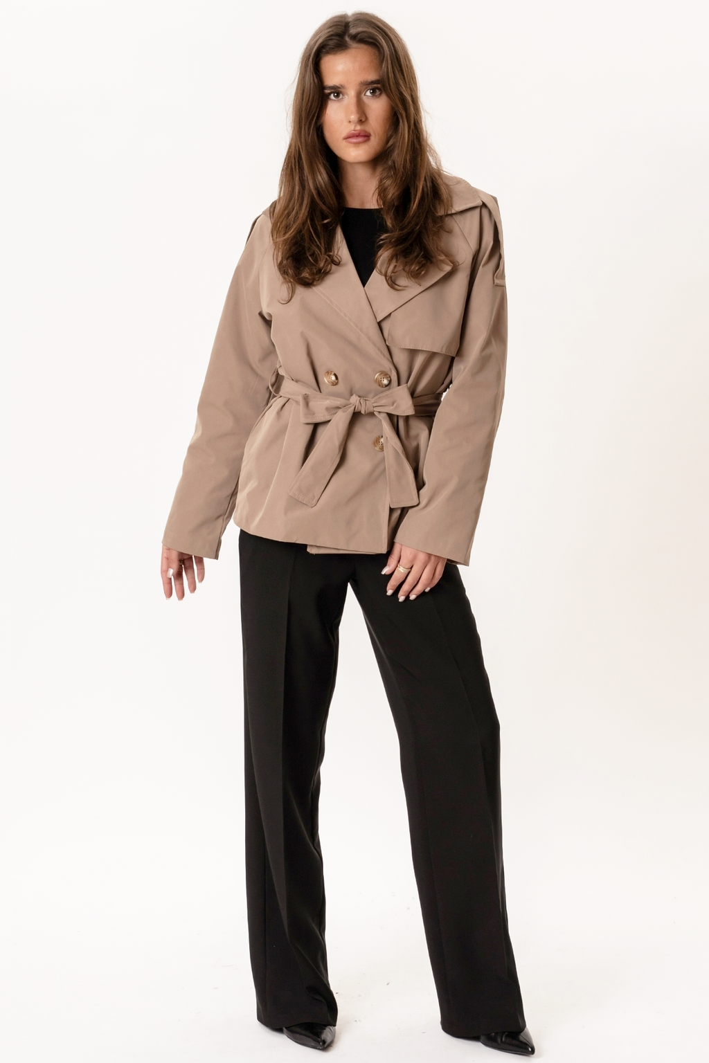 Sia Short Trenchcoat - Camel