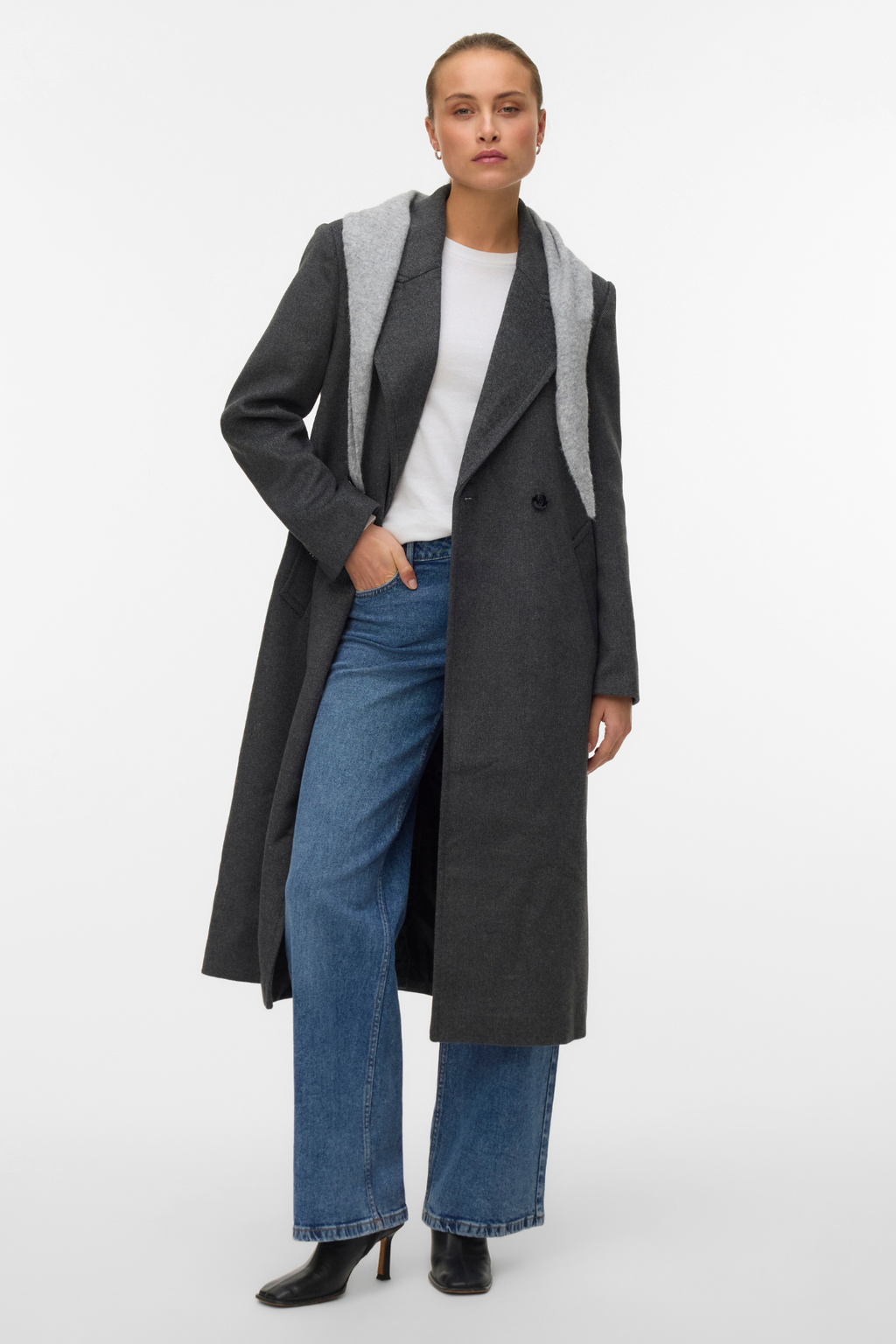 Garner Long Coat - Μεσαίο γκρι Melange