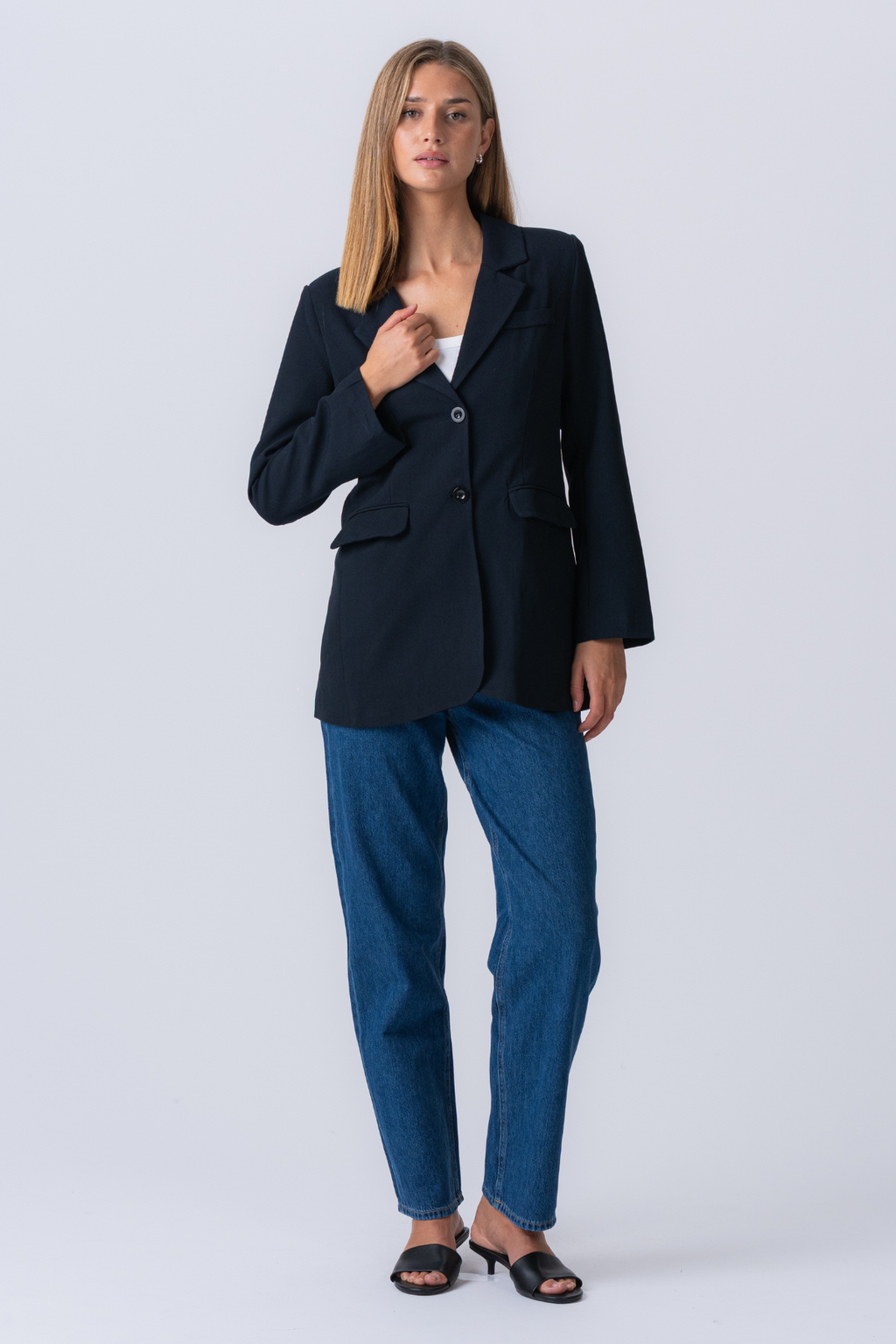 Κλαύρη Oversized Blazer - Πολεμικό Ναυτικό