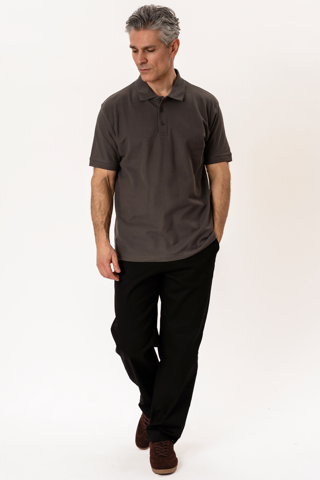 Basic Polo - Σκούρο γκρι