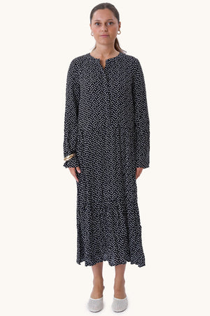 Anna long-sleeved dress - Black