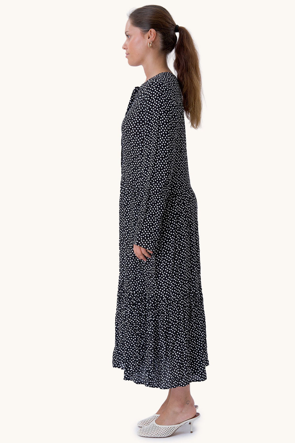 Anna long-sleeved dress - Black