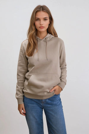 Boyfriend Sweat Hoodie - Dark Beige