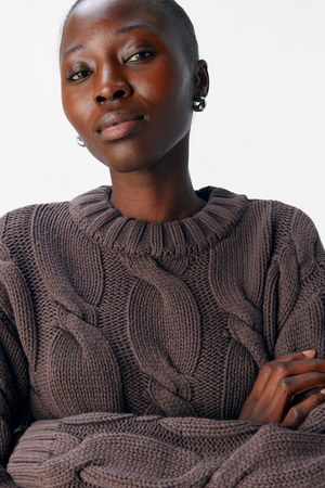 Bay Knit Pullover - Σφραγίδα καφέ