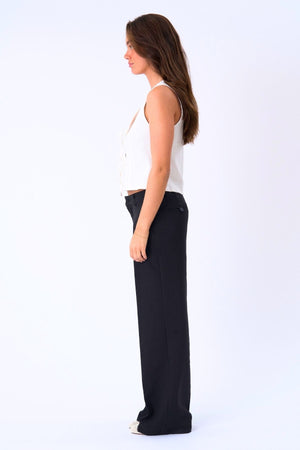 Linen Vest - Off White